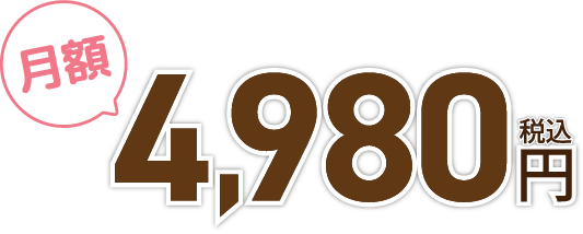 なんと！！月額500円(税込)